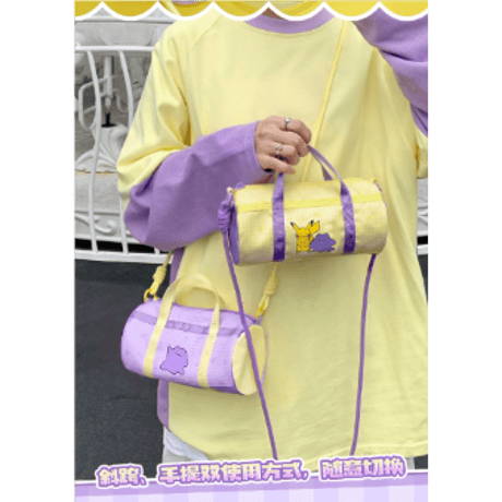 海外ポケモングッズ Pokémon × HOLLYBOX クロスボディバッグ 【メタモン＆ピカチュウ】(約20cm×8.5cm)