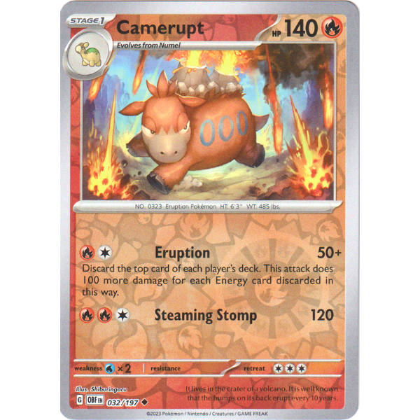 【PSA10】バクーダ ボーマンダデッキ 003/019 camerupt バクーダ【リバホロ】 / Camerupt - Obsidian Flames (032/19