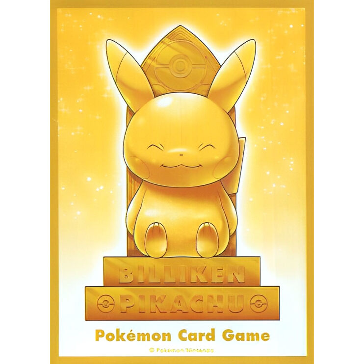 1セット限り　ピカチュウ　カードスリーブ　オマケ付き③ バラ】 日版 ポケセン オーサカ限定 ビリケンさんピカチュウ スリーブ