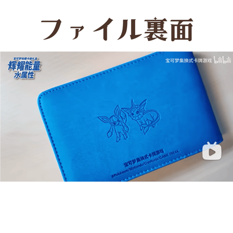 ポケモンカード 中国限定 辉耀能量 ミニファイル カードアルバム  【水属性 グレイシア・シャワーズ】