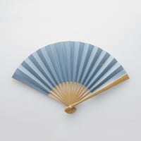 FOLDING FAN/BLUE GRAY
