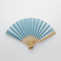 FOLDING FAN/PALE BLUE