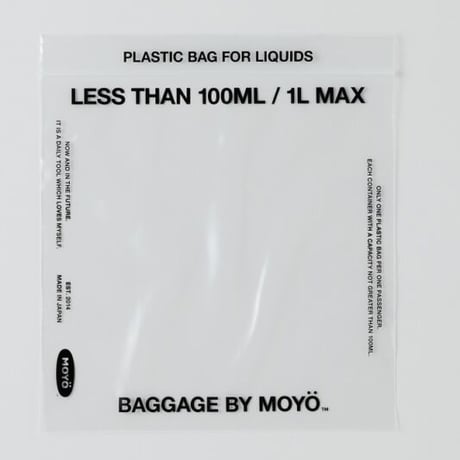 ZIPPER BAG/機内持ち込み用
