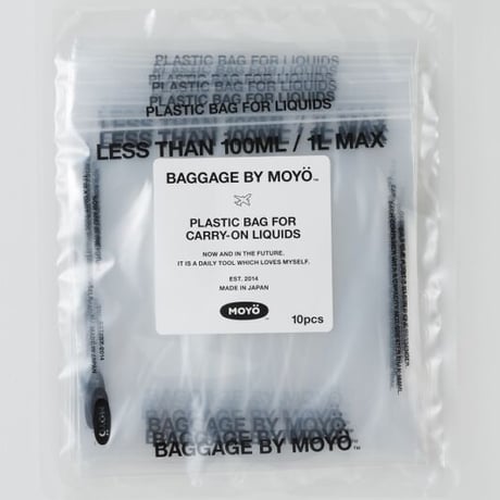 ZIPPER BAG/機内持ち込み用