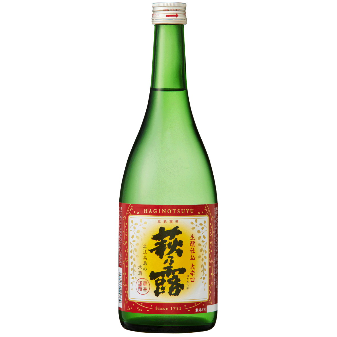 生酛仕込 大辛口（本醸造） 720ml | 萩乃露 ONLINE STORE