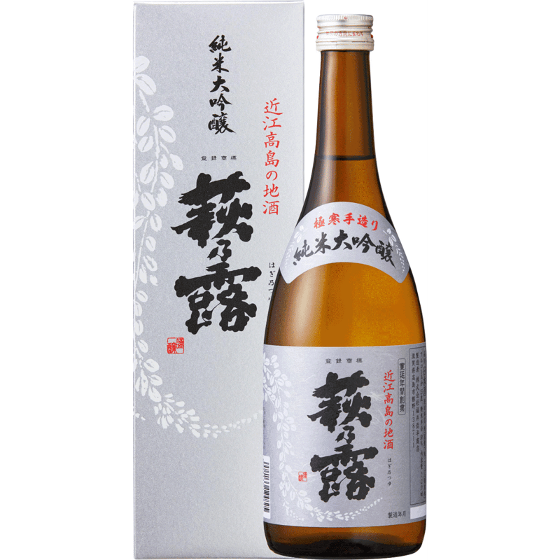 純米大吟醸 白銀ラベル 720ml(専用カートン入り) | 萩乃露 純米大吟醸 白銀ラベル 720ml(専用カートン入り) | 萩乃露