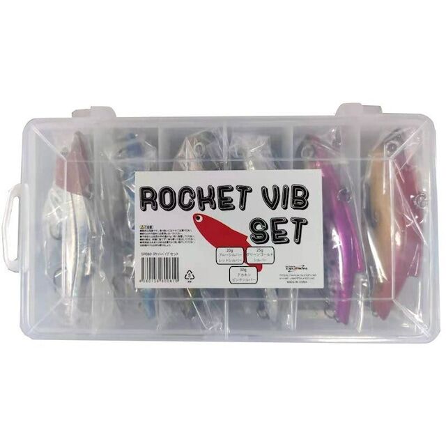 一誠&レイド　ワーム、バイブセット ロケットバイブセット 【20-25-30g】仕掛け ルアー 6個セット | 漁人楽