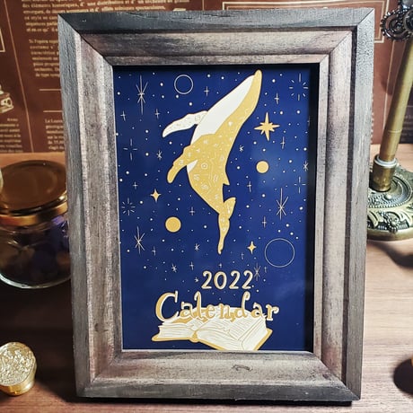 【L判フチなし】2022年オリジナルカレンダー【クジラ・ローマ神話・星座】