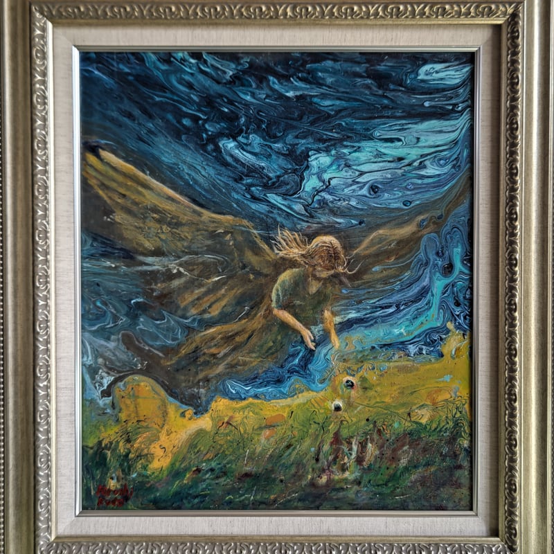 天使」【額付】工藤ひろし | -GALLERY RICERCA-ギャラリーリチェルカ