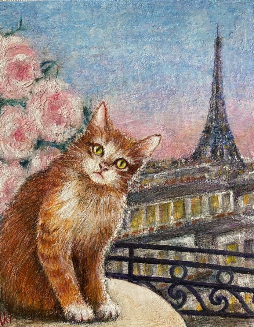 特等席のねこ」【額付】ナカムラアキコ | -GALLERY RICERCA-ギャラリー