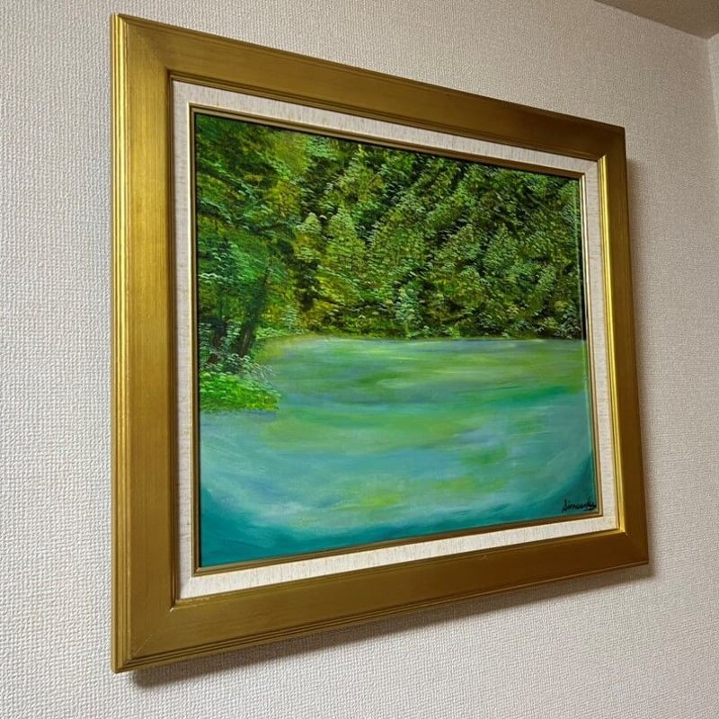 深い森の中の湖」【額付】シンノスケ | -GALLERY RICERCA-ギャラリー