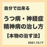 10.【本物の治す法】うつ病・神経症・精神病の治し方