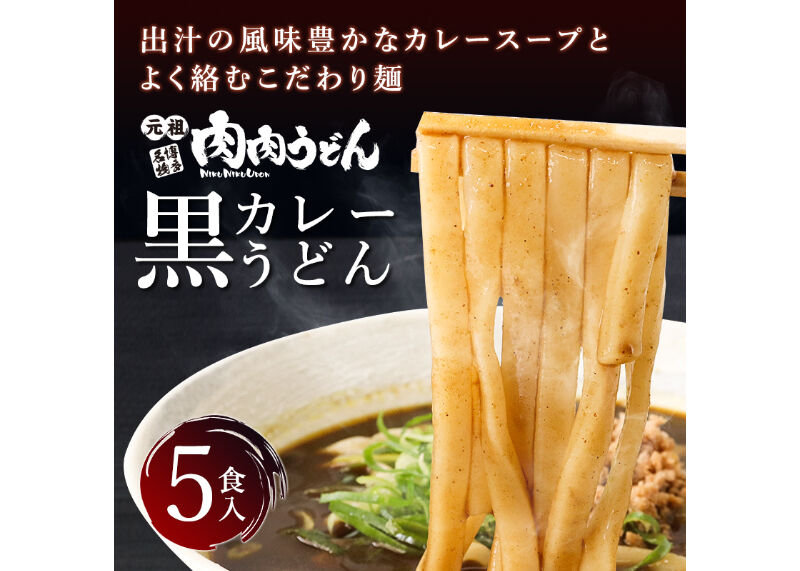 nikunikuudon　肉肉うどん特製　STORE　黒カレーうどん　5食セット