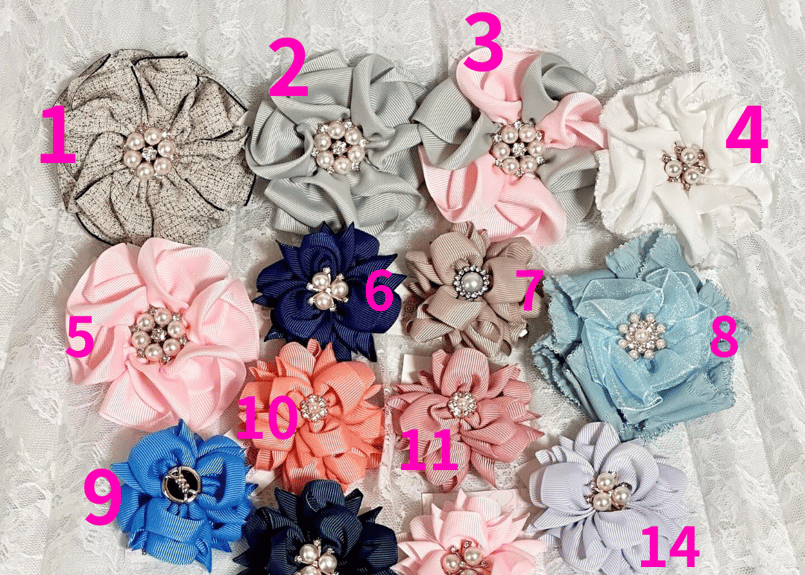905»ブローチ&コサージュ*インド刺繍リボン*くるみボタン*入学式*卒業 