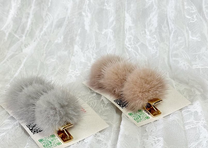 ミンクファー ヘアクリップ | REKA ♡ General Shop🛒𓈒𓏸