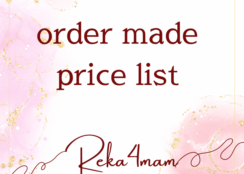 ama☆オーダー料金表 オーダーメイド 料金表 | REKA ♡ Handmade Shop🛒𓈒𓏸