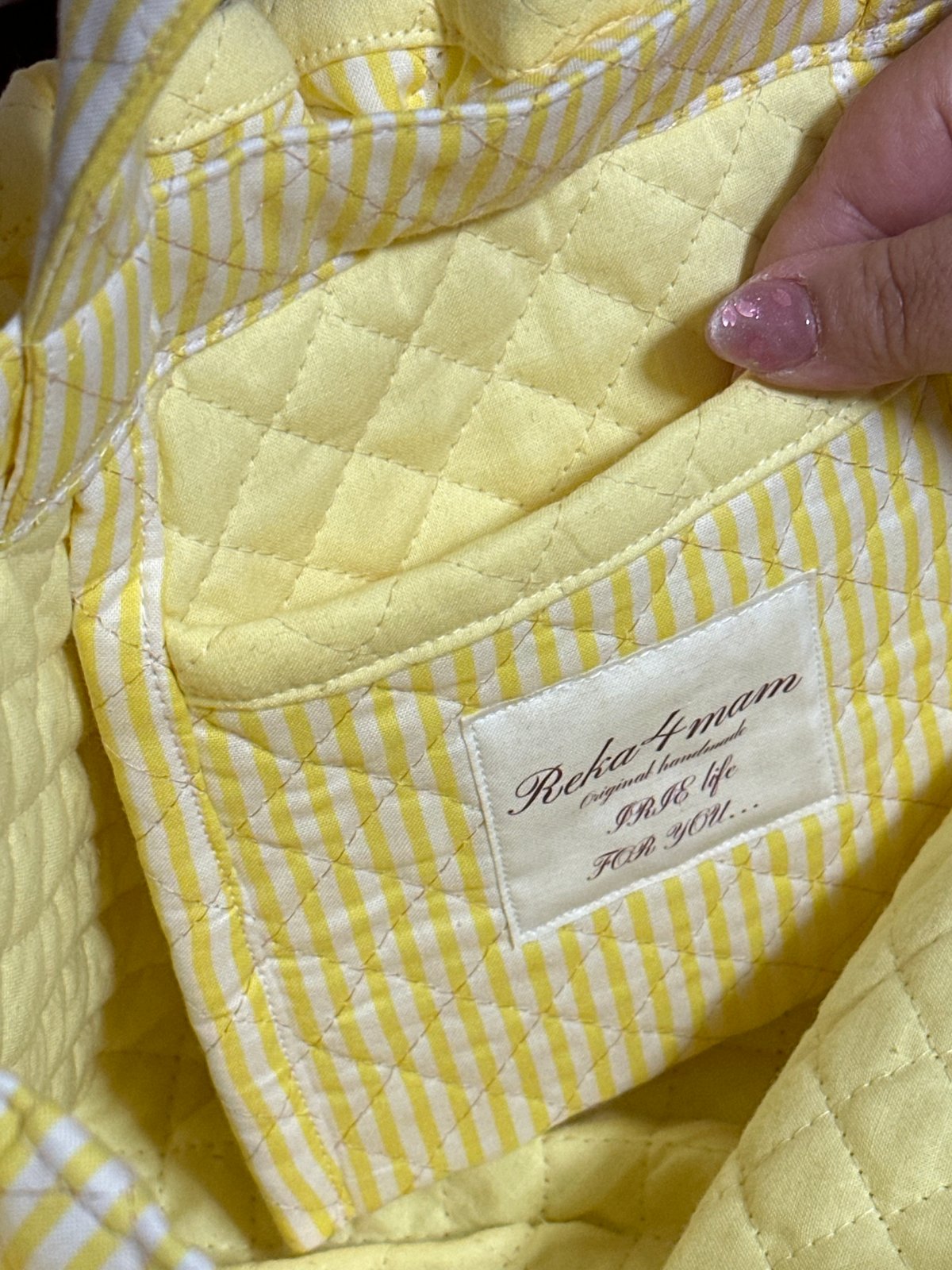 キルティング♡ 短めフレア bag 〜 yellow 〜 | REKA ♡ Handmade 