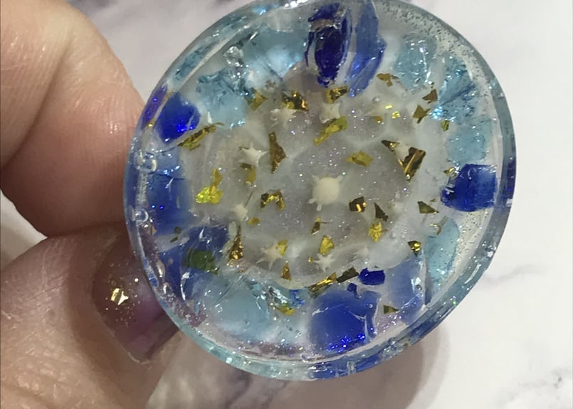 星の砂 琉球ガラス アクセサリー 琉球ガラスと星の砂 ポニーフック