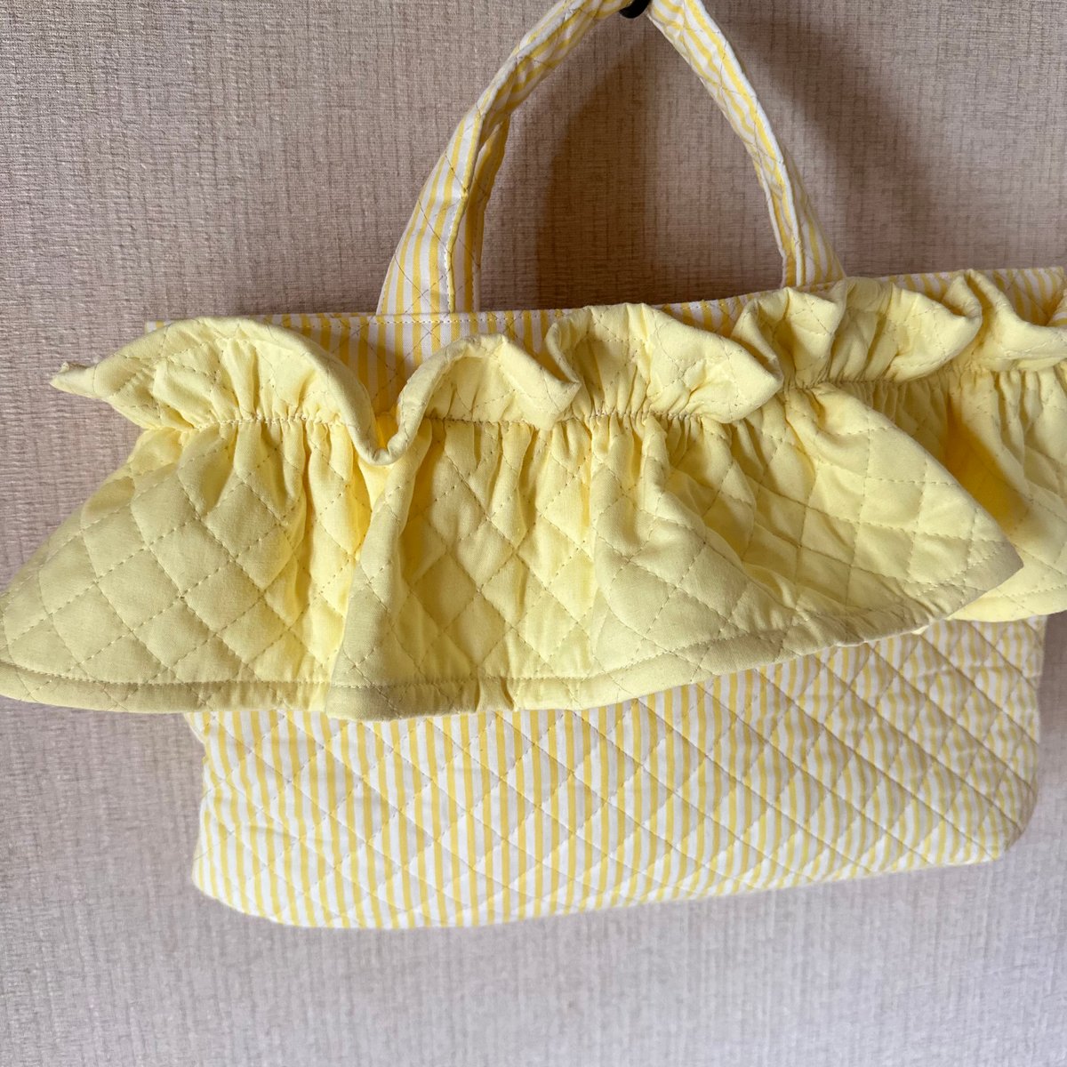 キルティング♡ 短めフレア bag 〜 yellow 〜 | REKA ♡ Handmade 