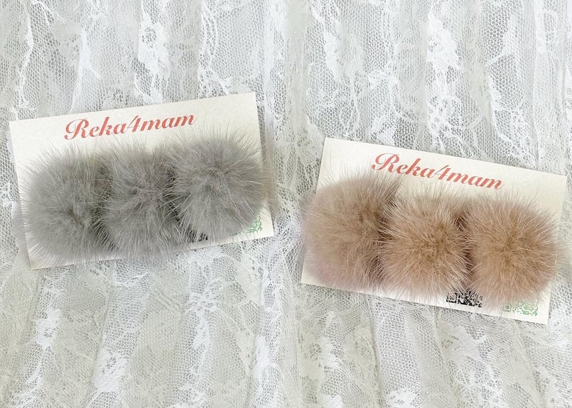 ミンクファー ヘアクリップ | REKA ♡ General Shop🛒𓈒𓏸