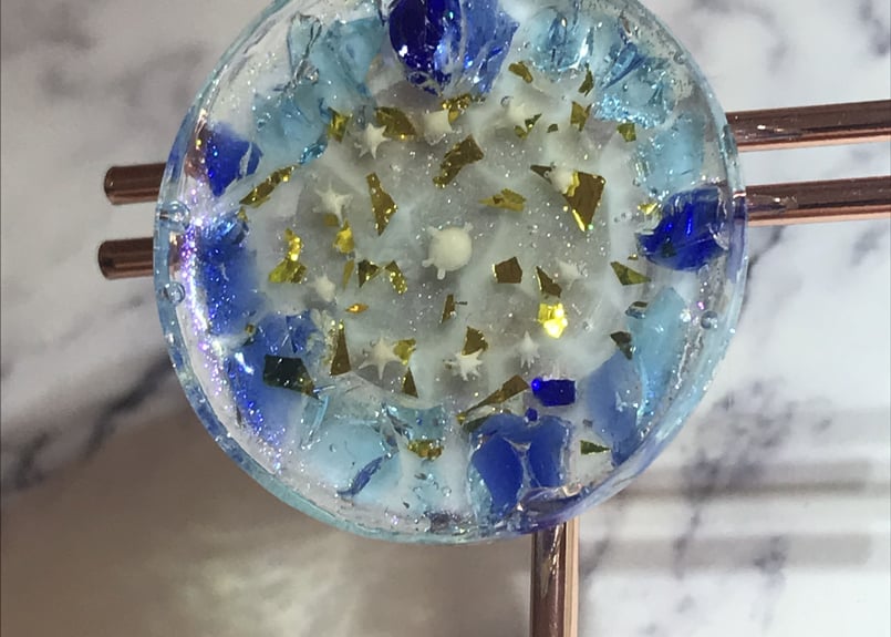 琉球ガラスと星の砂 ポニーフック | REKA ♡ Handmade Shop🛒𓈒𓏸