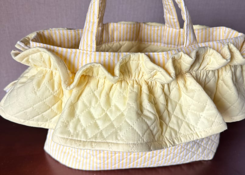 キルティング♡ 短めフレア bag 〜 yellow 〜 | REKA ♡ Handmade