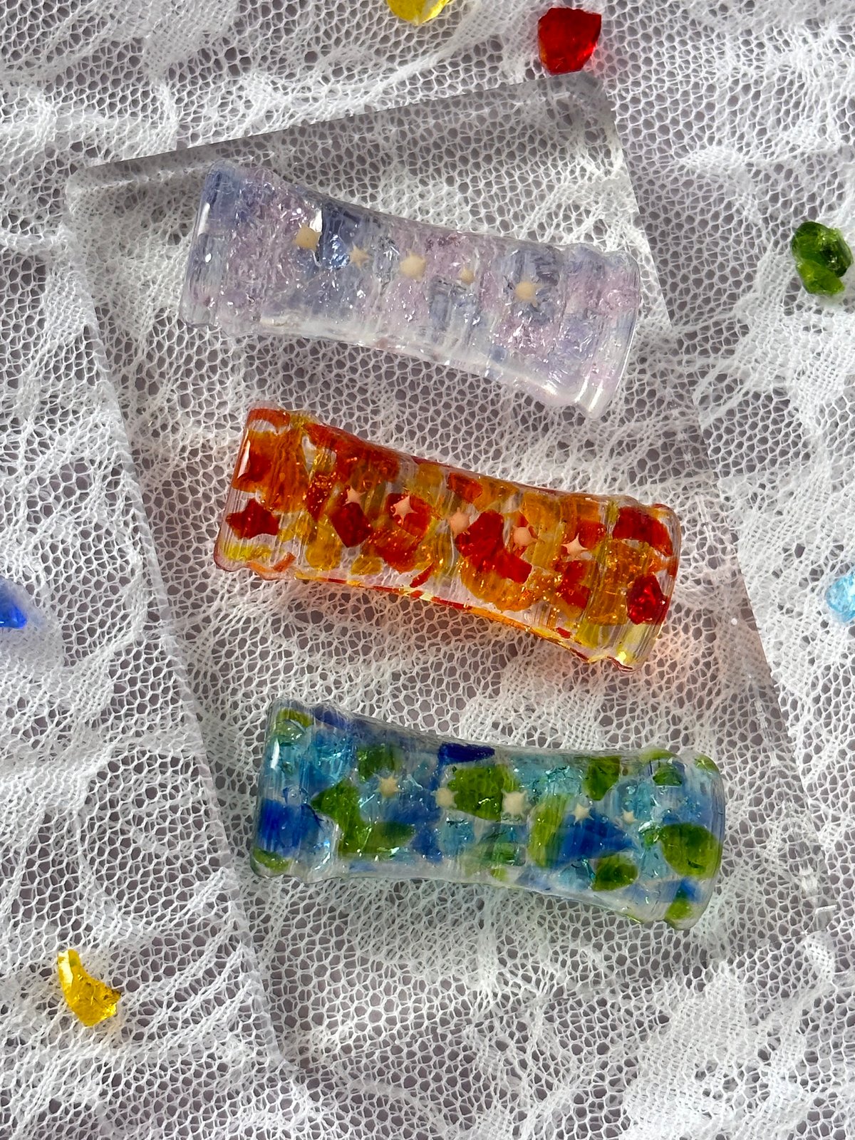 Okinawa 箸置き 琉球ガラスと星の砂 | REKA ♡ Handmade Shop???