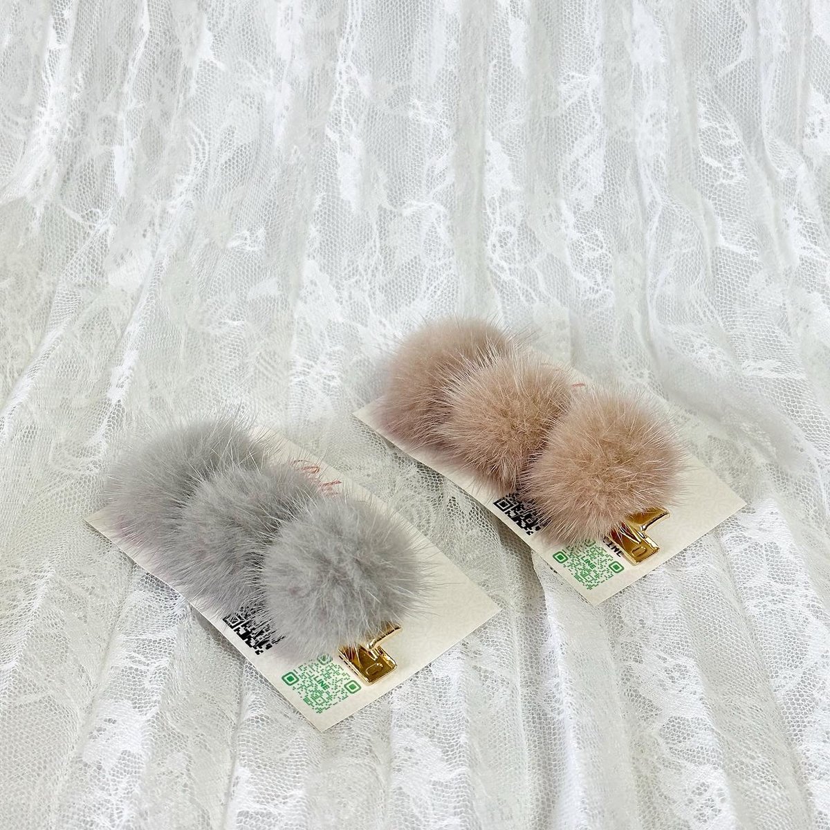ミンクファー ヘアクリップ | REKA ♡ General Shop🛒𓈒𓏸