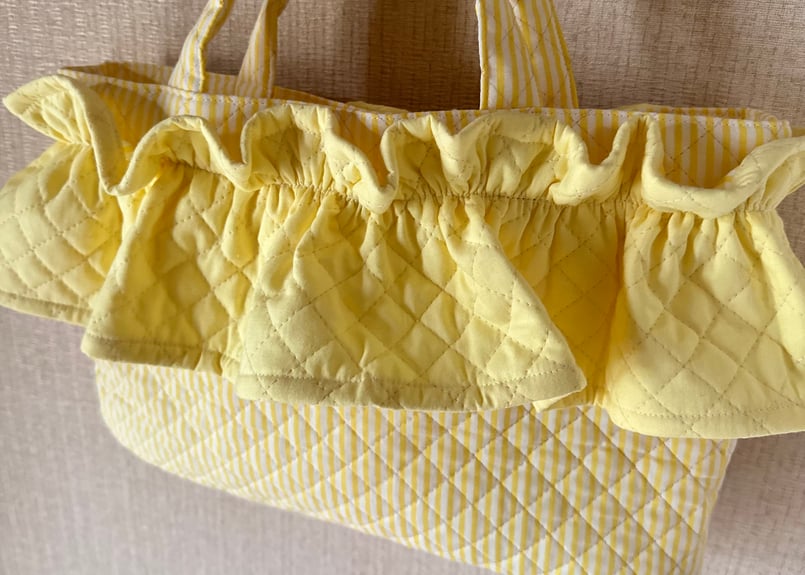 キルティング♡ 短めフレア bag 〜 yellow 〜 | REKA ♡ Handmade
