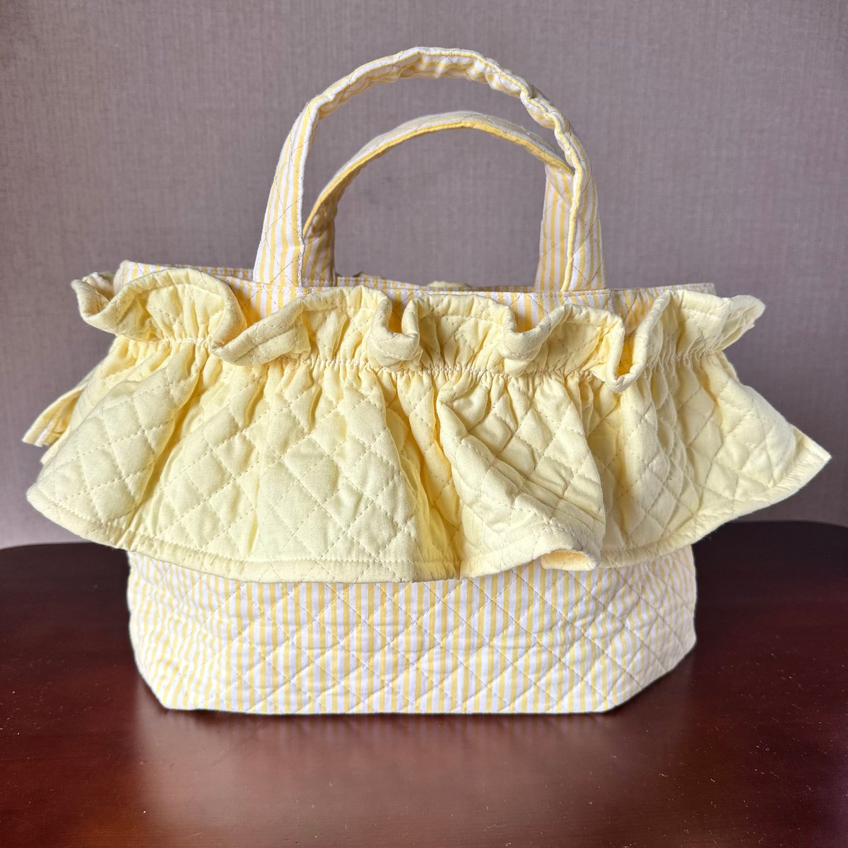キルティング♡ 短めフレア bag 〜 yellow 〜 | REKA ♡ Handmade