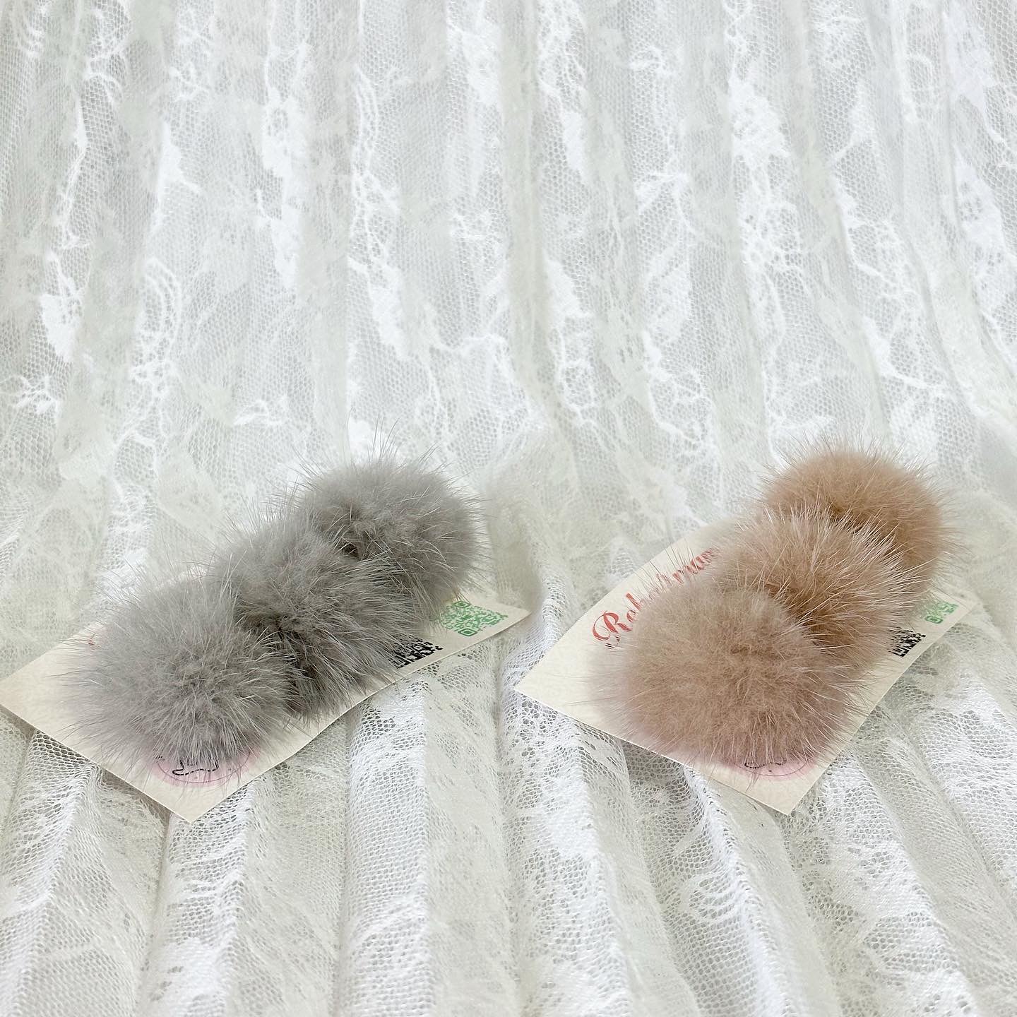 ミンクファー ヘアクリップ | REKA ♡ Handmade Shop🛒𓈒𓏸