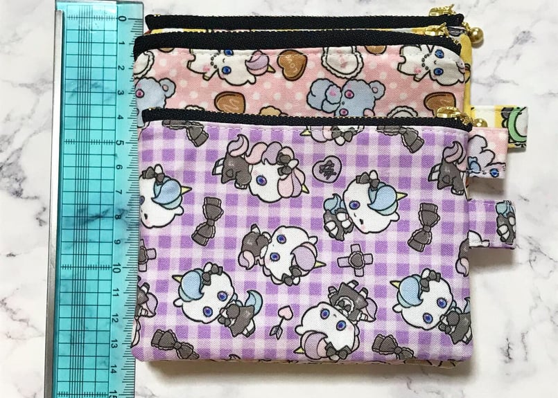 12cmファスナーポーチ マチなし ピンク | REKA ♡ General Shop🛒𓈒𓏸