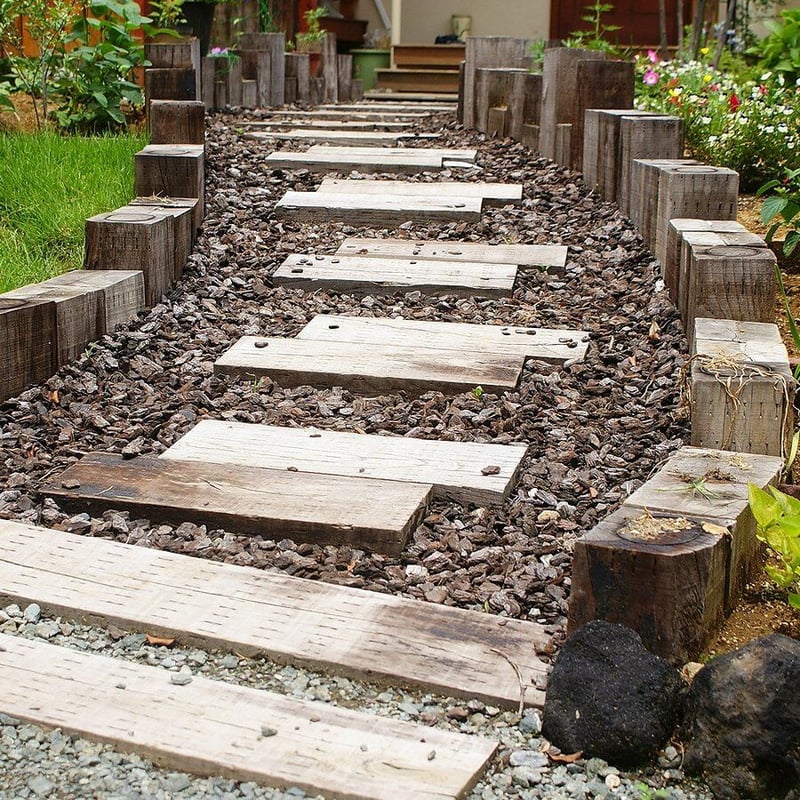 ガーデニング用枕木（新品） 幅140cm 防腐処理済み | アトリエ ジャルダン