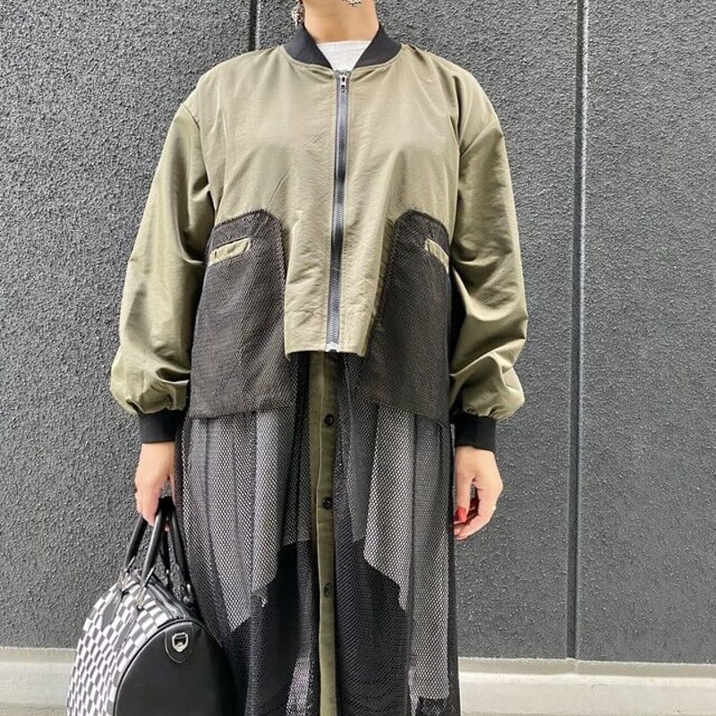 メッシュ切替 ロング ブルゾン | LOOSEHOUSE ONLINE STORE メッシュ切替 ロング ブルゾン | LOOSEHOUSE ONLINE STORE