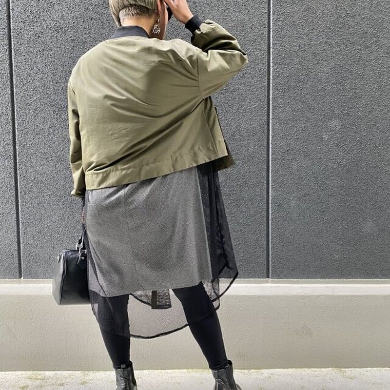 メッシュ切替 ロング ブルゾン | LOOSEHOUSE ONLINE STORE