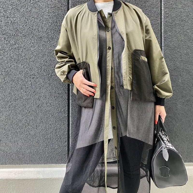 メッシュ切替 ロング ブルゾン | LOOSEHOUSE ONLINE STORE