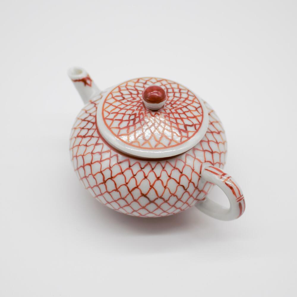 江戸小紋　吹き寄せ　急須 九谷焼 水滴 急須型 網目文様』 | 創業寛文12年 菊屋公式オンライン