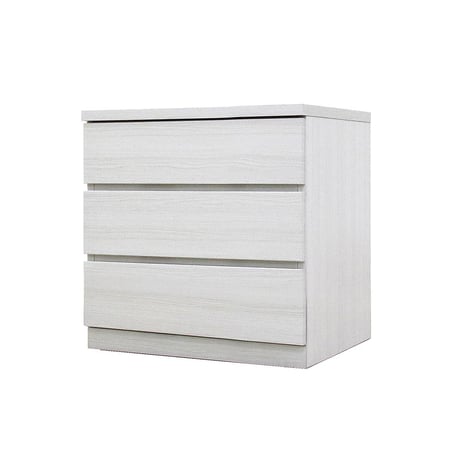 フィット 幅60 3段 チェスト 奥行44cm 家具 収納 ホワイト 6300074188●丸田木工【取寄せ商品】