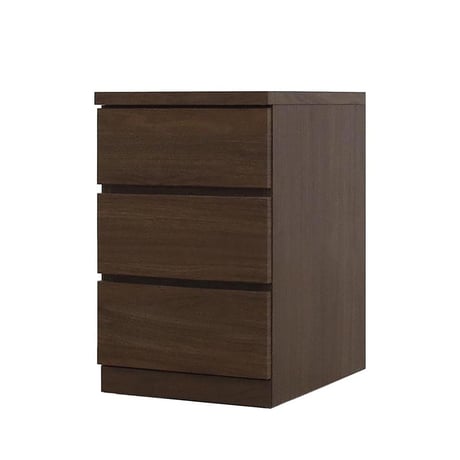 フィット 幅40 3段 チェスト 奥行55cm 家具 収納 ウォールナット 6300074198●丸田木工【取寄せ商品】