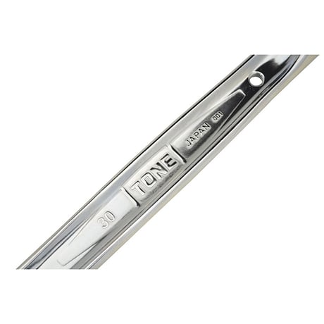 ＴＯＮＥ　シノ付めがねレンチ　銀総磨き　ＳＭＮ－３０Ｍ（３０） SMN-30M(30)●ＴＯＮＥ　シノ付めがねレンチ　銀総磨き　ＳＭＮ－３０Ｍ（３０）●金井産業【取寄せ商品】