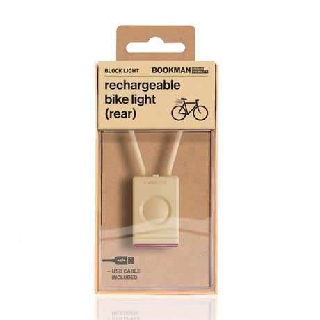 Ｂｌｏｃｋ　Ｌｉｇｈｔ　Ｒｅａｒ　自転車用ライトリア　Ｂｅｉｇｅ 448●Ｂｌｏｃｋ　Ｌｉｇｈｔ　Ｒｅａｒ　自転車用ライトリア　Ｂｅｉｇｅ●BOOKMAN【取寄せ商品】