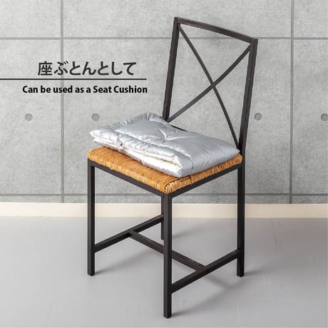 日本防炎協会認定　アルミ防災クッション　シルバー　Ｍサイズ　28×42cm 31-6003●日本防炎協会認定　アルミ防災クッション　シルバー　Ｍサイズ　28×42cm●ガマカ工業【取寄せ商品】