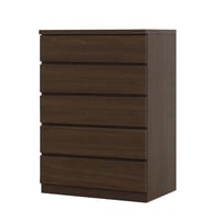 フィット 幅70 5段 チェスト 奥行44cm 家具 収納 ウォールナット 6300074252●丸田木工【取寄せ商品】