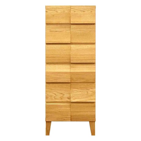 モデルノ 幅44 6段チェスト 家具 収納 ホワイトオーク 6300074295●丸田木工【取寄せ商品】