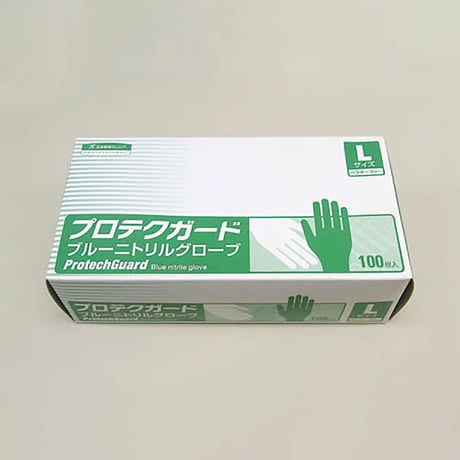 ［Ｌ／２５０ｍｍ］　手袋（ニトリルゴム・パウダー無／１００枚） エスコ【取寄せ商品】