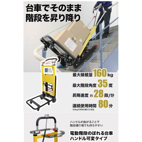 電動階段のぼれる台車ハンドル可変タイプ ELECTRL4●電動階段のぼれる台車ハンドル可変タイプ●サンコー ELECTRL4●電動階段のぼれる台車ハンドル可変タイプ●サンコー【取寄せ商品】