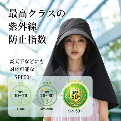 美々帽子ケープ帽子 2WAY帽子●遮熱帽子●日よけ帽子●ロングケープ帽子●UV対策●紫外線対策●美肌対策●熱中対策●つば広帽子●背中までカバー●軽量帽子●2WAYハット●日本真田帽子