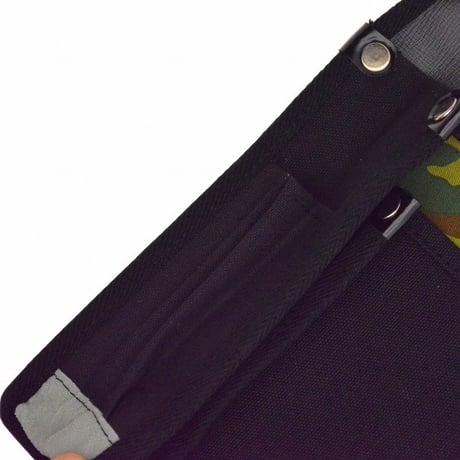 腰袋　内側ポケット付帆布／国防迷彩柄 YK-15 黒●金井産業【取寄せ商品】