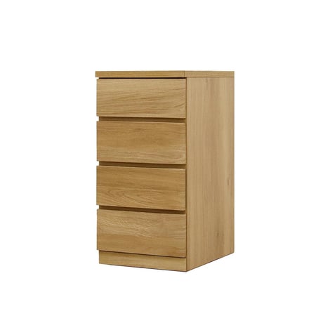 フィット 幅40 4段 チェスト 奥行55cm 家具 収納 オーク 6300074229●丸田木工【取寄せ商品】