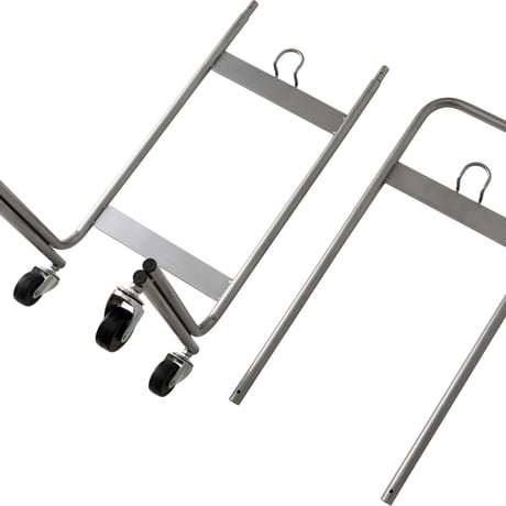 ランドリーバスケット　キャスター付き　２段　ラウンド　２５Ｌ×２　ホワイト BRID